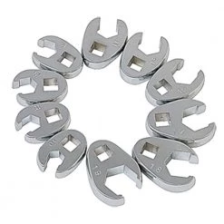 3/8 in. Drive Metric Crowfoot Flare Nut Wrench Set (10-Piece) by SUNEX TOOLS