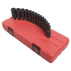 1/4 in. Drive Deep Metric Magnetic Impact Socket Set (14-Piece) by SUNEX TOOLS