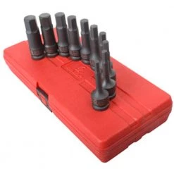 1/2 in. Drive SAE Impact Hex Driver Set (10-Piece) by SUNEX TOOLS
