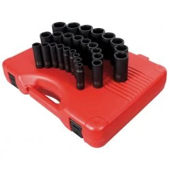 1/2 in. Drive Metric Impact Socket Set (26-Piece) by SUNEX TOOLS