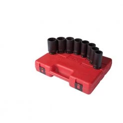 1/2 in. Drive Deep Spindle Nut Impact Socket Set (8-Piece) by SUNEX TOOLS