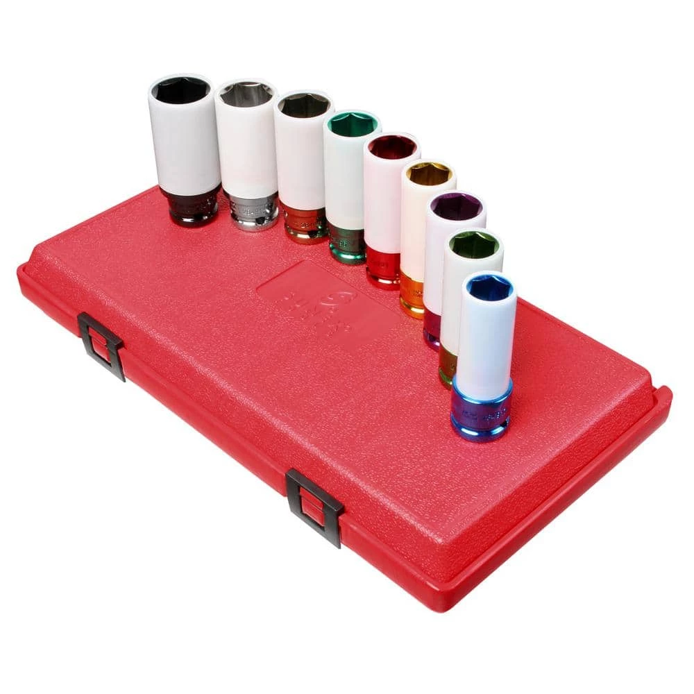 1/2 in. Drive Extra Thin Wall Wheel Protector Impact Socket Set (9-Piece) by SUNEX TOOLS 3 1/2 in. Drive Extra Thin Wall Wheel Protector Impact Socket Set (9-Piece) by SUNEX TOOLS