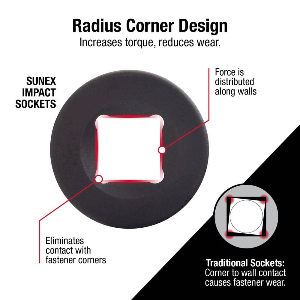 3/8 in. Wobble Drive Extension Impact Socket Set (4-Piece) by SUNEX TOOLS 4 3/8 in. Wobble Drive Extension Impact Socket Set (4-Piece) by SUNEX TOOLS - Image 2