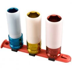 1/2 in. Drive Metric Extra Thin Wall Deep Wheel Protector Impact Socket Set (3-Piece) by SUNEX TOOLS