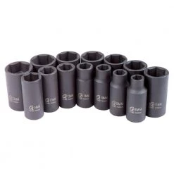 3/8 in. Drive Metric Mid-Depth Impact Socket Set by SUNEX TOOLS