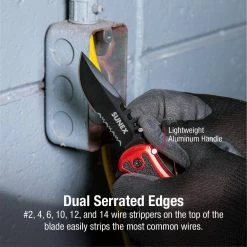 4 in. Electricians Folding Pocket Knife with Bit Tip Holder by SUNEX TOOLS -SUNEX TOOLS Sales Store sunex tools pocket knives knwireb 4f 1000