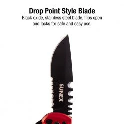 4 in. Electricians Folding Pocket Knife with #2 Philips Screwdriver by SUNEX TOOLS -SUNEX TOOLS Sales Store sunex tools pocket knives knwirep c3 1000